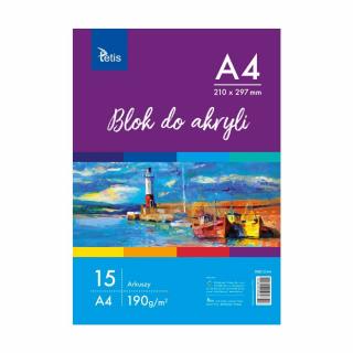 Blok do Malowania Farbami Akrylowymi Olejnymi A4 190 g/m2 15 arkuszy