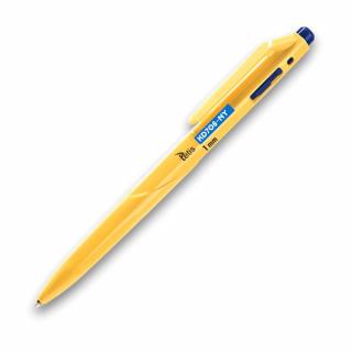 Długopis olejowy Tetis wkład niebieski 1,0 mm żółty