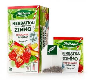 Herbata na zimno owocowa  Herbapol Truskawka Rabarbar 20sztuk