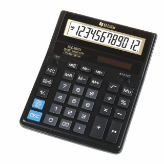 Kalkulator biurowy 12-cyfrowy Eleven SDC-888TIIE Czarny