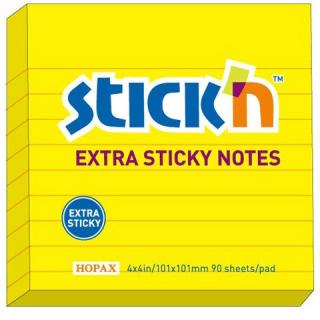 Karteczki Samoprzylepne Stick"N Extra Sticky 101x101Mm Żółty