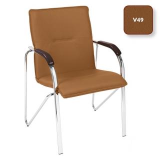 Krzesło Konferencyjne Samba Brązowy imitacja skóry V-49