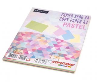 Papier kolorowy Ksero A4 80g 100 arkuszy Pastelowe kolory