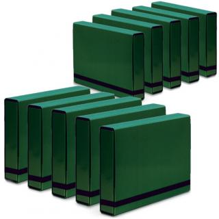 Teczka A4 Vaupe BOX na Dokumenty 50mm z Gumką 10 Szt Zielona