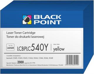 TONER BLACK POINT ŻÓŁTY LCBPLC540Y LEXMARK C540H1YG - X543DN X544DN X544DTN X544DW X544N