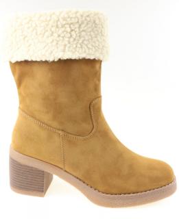 Botki damskie Sixth Sens Paris C835 camel