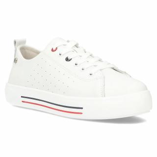 Skórzane sneakersy damskie Filippo DP6029/24 WH biały