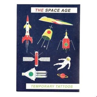 REX LONDON Tatuaże zmywalne dla dzieci, Era Kosmiczna, zestaw kreatywny 3+