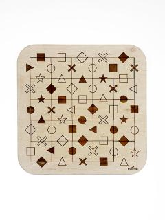 STUKA PUKA Puzzle drewniane kółko kwadrat trójkąt kreska 30 X 30 CM