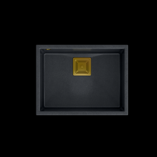 DAVID 50 GraniteQ black diamond/elementy złote