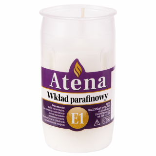 Wkład parafinowo - olejowe do zniczy 1 dzień 28h 9,5 cm 1 sztuka ATENA E1