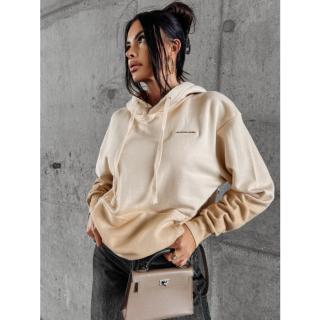 BLUZA DRESOWA DAMSKA BAWEŁNIANA HOODIE OMBRE OLAVOGA FADE BEIGIE
