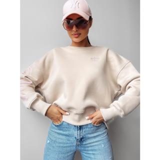 BLUZA DRESOWA DAMSKA OVERSIZE LOGO OLAVOGA SODA BEIGIE