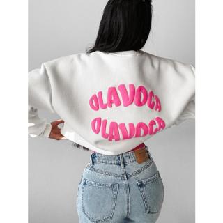BLUZA DRESOWA DAMSKA OVERSIZE OLAVOGA MUTTI ECRU