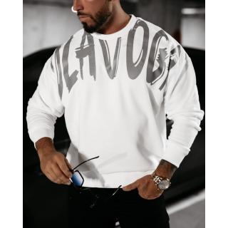 BLUZA MĘSKA BAWEŁNIANA CREWNECK OLAVOGA MEN CHIRA ECRU