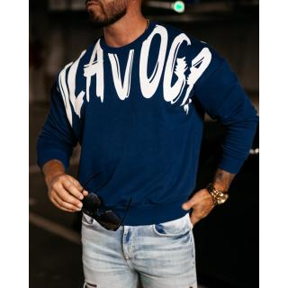 BLUZA MĘSKA BAWEŁNIANA CREWNECK OLAVOGA MEN CHIRA GRANAT