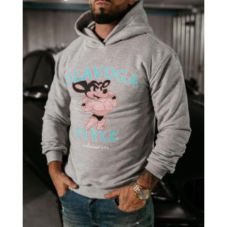 BLUZA MĘSKA BAWEŁNIANA OVERSIZE OLAVOGA MEN FORME GRAY