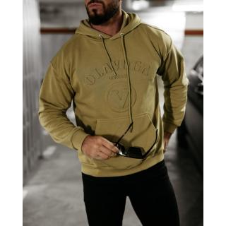 BLUZA MĘSKA BAWEŁNIANA Z KAPTUREM OLAVOGA MEN EDGE KHAKI