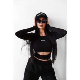 BLUZKA DAMSKA Z WISKOZY OLAVOGA ROSETT BLACK
