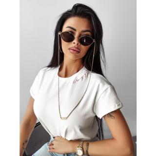 BLUZKA T-SHIRT DAMSKI OVERSIZE HAFT OLAVOGA FOX ECRU