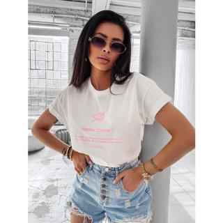 BLUZKA T-SHIRT DAMSKI OVERSIZE OLAVOGA GLASS ECRU