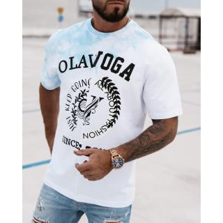 BLUZKA T-SHIRT MĘSKI OLAVOGA MEN FORCE WHITE-BLUE