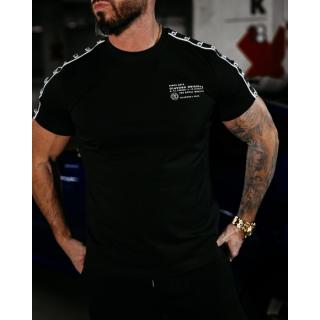 BLUZKA T-SHIRT MĘSKI OVERSIZE LAMPAS LOGO OLAVOGA MEN WIRED BLACK