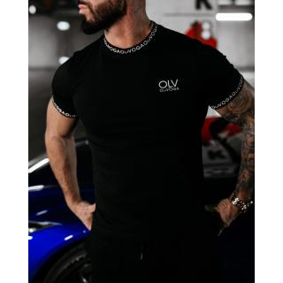 BLUZKA T-SHIRT MĘSKI OVERSIZE LOGO OLAVOGA MEN CAPTAIN BLACK
