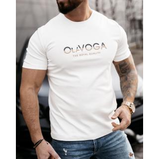 BLUZKA T-SHIRT MĘSKI OVERSIZE OLAVOGA MEN LEVY ECRU