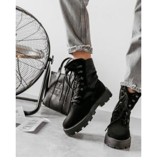 BUTY DAMSKIE WORKERY OLAVOGA SHOES HIKER BLACK