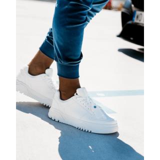 BUTY MĘSKIE SNEAKERSY NA GRUBSZEJ PODESZWIE OLAVOGA MEN SHOES GTX WHITE