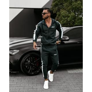 KOMPLET DRES MĘSKI BAWEŁNIANY LAMPAS HAFT 3D OLAVOGA WEEK GRAFIT