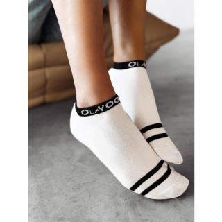 SKARPETKI SOCKS STOPKI OLAVOGA OPULENZE ECRU