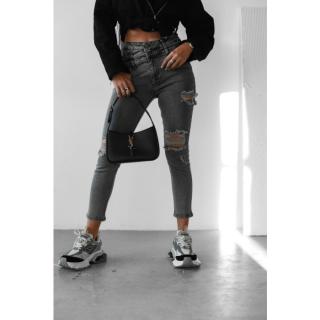 SPODNIE JEANSOWE SLIM FIT PRZETARCIA OLAVOGA LUNA GRAY