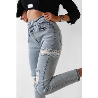 SPODNIE JEANSOWE SLIM FIT PRZETARCIA OLAVOGA LUNA JEANS