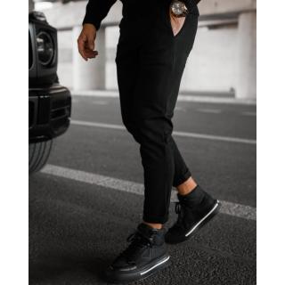 SPODNIE MĘSKIE BAWEŁNIANE OLAVOGA MEN CHASER BLACK