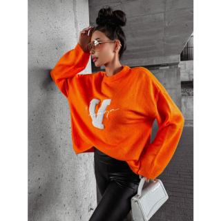 SWETER OVERSIZE HAFT 3 OLAVOGA VICI NEON ORANGE