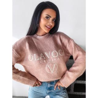 SWETER OVERSIZE HAFT 3D OLAVOGA STINE DARK PINK