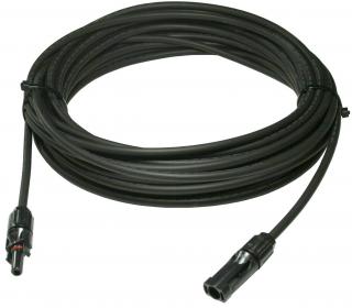 Gumowany kabel z wtykami MC4 do łączenia panela z regulatorem ładowania 20m