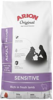 Arion Original Sensitive Adult Medium LambRice Karma z jagnięciną dla psa 2x12kg TANI ZESTAW