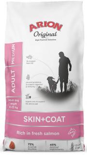 Arion Original SkinCoat Adult Medium SalmonRice Karma z łososiem dla psa 2x12kg TANI ZESTAW