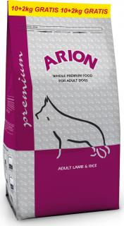 Arion Premium Adult LambRice Karma z jagnięciną dla psa 2x12kg TANI ZESTAW