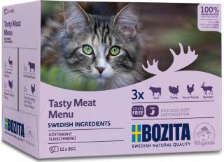 Bozita Tasty Meat Menu Mix smaków w sosie Karma dla kota 12x85g