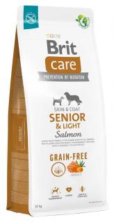 Brit Care Grain-Free SeniorLight Salmon Karma z łososiem dla psa 2x12kg TANI ZESTAW