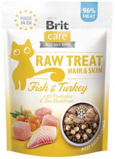 Brit Care Przysmak Raw Treat HairSkin FishTurkey dla kota op. 40g