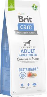 Brit Care Sustainable Adult Large Breed ChickenInsect Karma z kurczakiem i insektami dla psa 12kg [Data ważności: 18.07.2024]