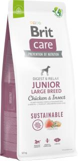 Brit Care Sustainable Junior Large Breed ChickenInsect Karma z kurczakiem i insektami dla szczeniaka 12kg [Data ważności: 21.05.2024]