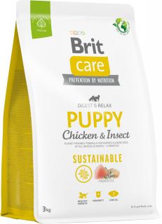 Brit Care Sustainable Puppy ChickenInsect Karma z kurczakiem i insektami dla szczeniaka 3kg [Data ważności: 9.06.2024] WYPRZEDAŻ