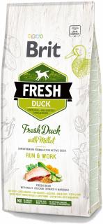Brit Fresh RunWork Active Adult Fresh Duck with Millet Karma z kaczką dla psa 12kg