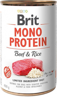 Brit Mono Protein BeefRice Karma z wołowiną i ryżem dla psa 400g